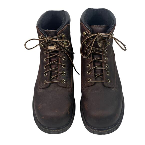 Red Wing Irish Setter Work Boots Mens 7 Brown Leather 83624 Safety Steel Toe - Picture 2 of 10
